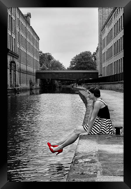  Girl with the Red Shoes Framed Print by Andrew Holland