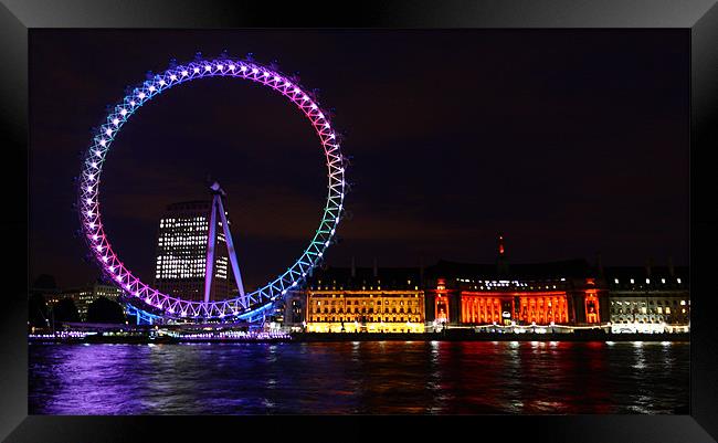 London Eye @ Night Framed Print by Paul Piciu-Horvat