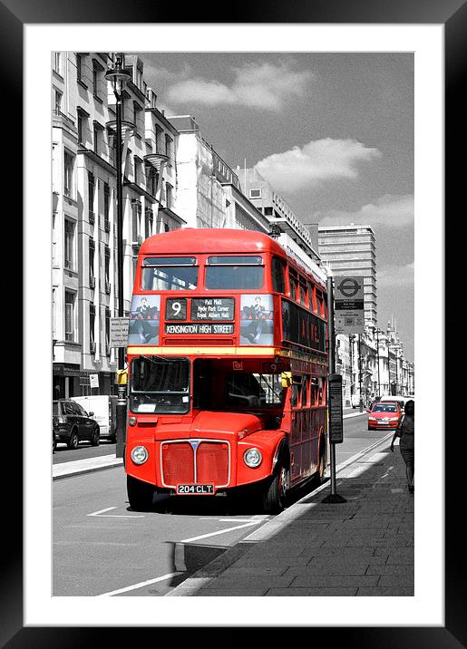  red bus london Framed Mounted Print by abdul rahman