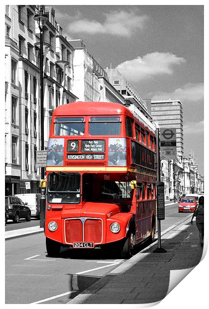  red bus london Print by abdul rahman
