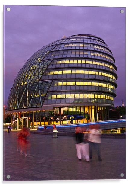 London City Hall @ Dusk Acrylic by Paul Piciu-Horvat