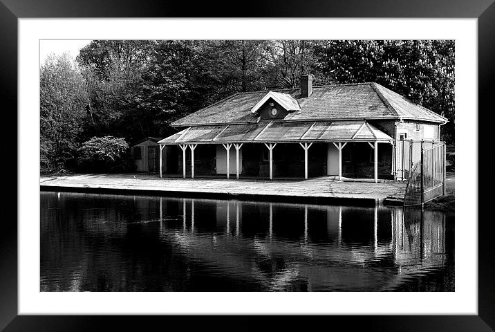  Queen's Park Boathouse Blackburn Framed Mounted Print by Peter Elliott 