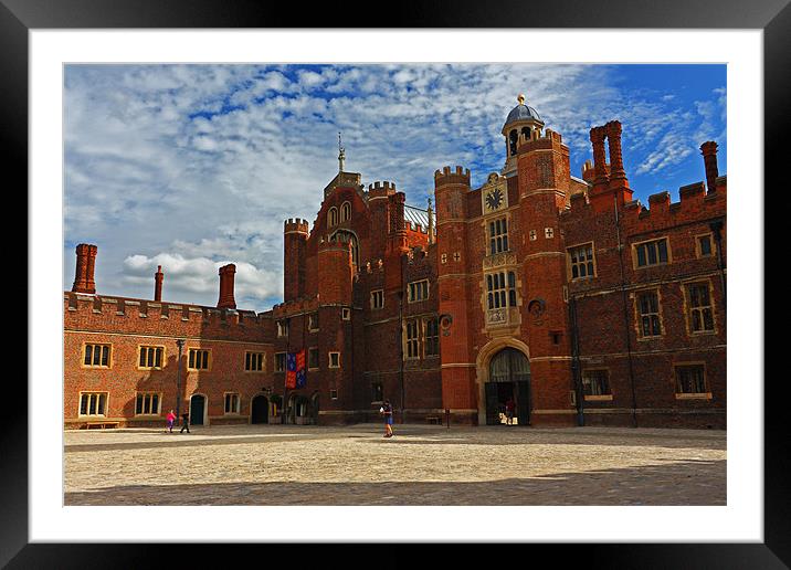 Hampton Court Palace - Base Court Framed Mounted Print by Paul Piciu-Horvat