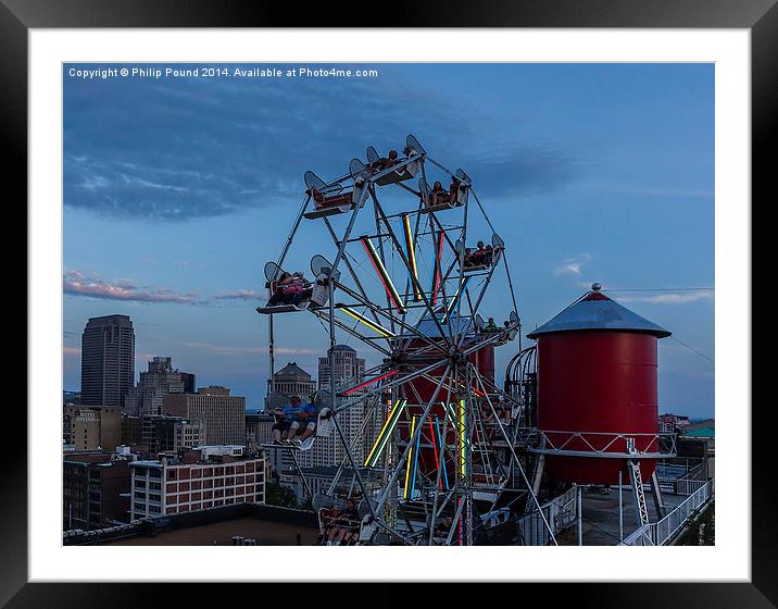  Ferris Wheel on top of skyscraper  Framed Mounted Print by Philip Pound