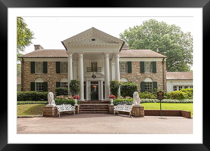  Graceland Tennessee - former home of Elvis Presle Framed Mounted Print by Philip Pound