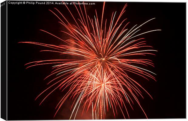  Fireworks in the Sky Canvas Print by Philip Pound