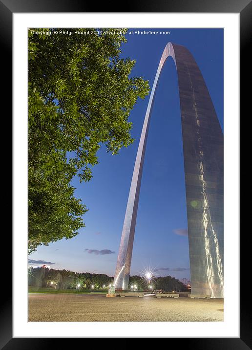 Gateway to the West Arch Monument in St Louis USA Framed Mounted Print by Philip Pound