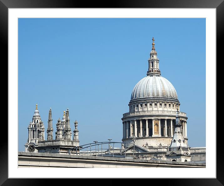 St Pauls Framed Mounted Print by Victor Burnside