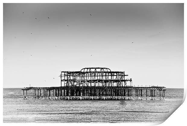  West Pier Brighton, Sussex Print by Eddie Howland