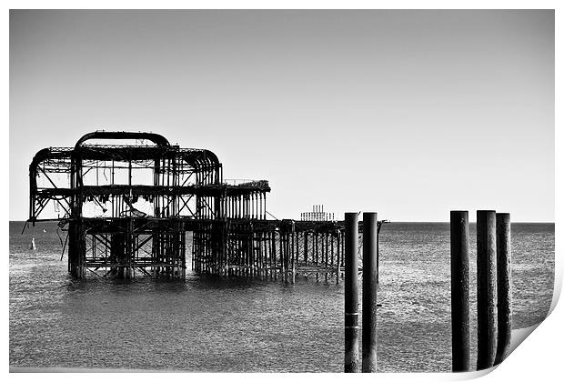   West Pier Brighton Print by Eddie Howland