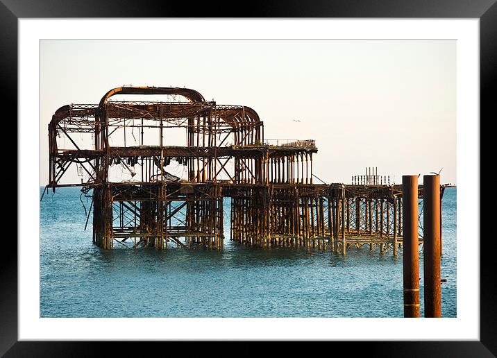 Brighton West Pier Framed Mounted Print by Eddie Howland