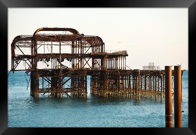 Brighton West Pier Framed Print by Eddie Howland