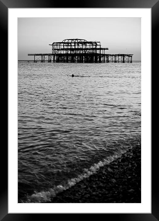   West Pier Brighton Framed Mounted Print by Eddie Howland