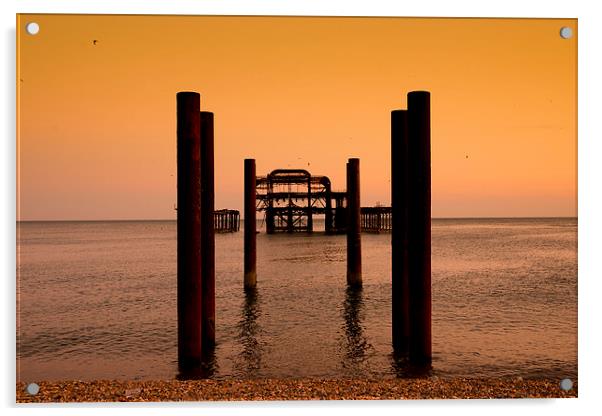  West Pier Brighton Acrylic by Eddie Howland