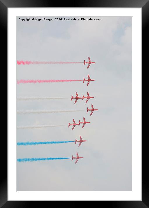  The Red Arrows Framed Mounted Print by Nigel Bangert