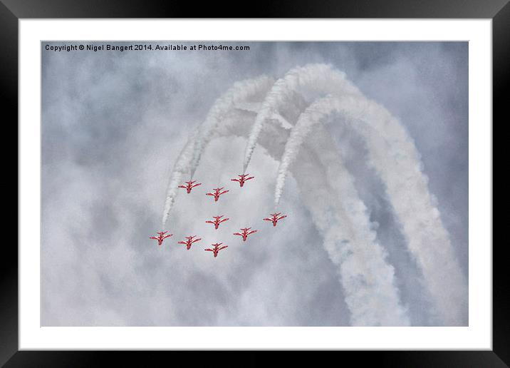  The Red Arrows  Framed Mounted Print by Nigel Bangert