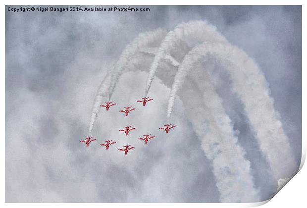  The Red Arrows  Print by Nigel Bangert