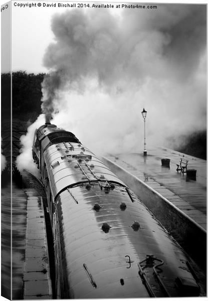  Rainy Day Departure at Swanwick Junction. Canvas Print by David Birchall