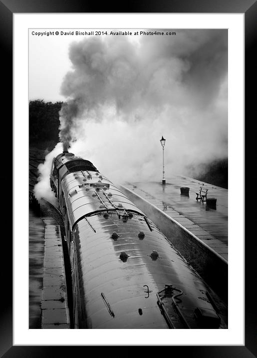  Rainy Day Departure at Swanwick Junction. Framed Mounted Print by David Birchall