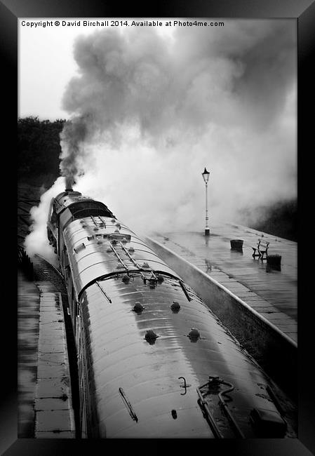  Rainy Day Departure at Swanwick Junction. Framed Print by David Birchall