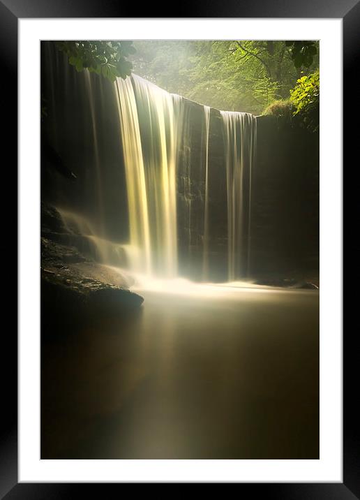 Misty Falls Framed Mounted Print by Jed Pearson