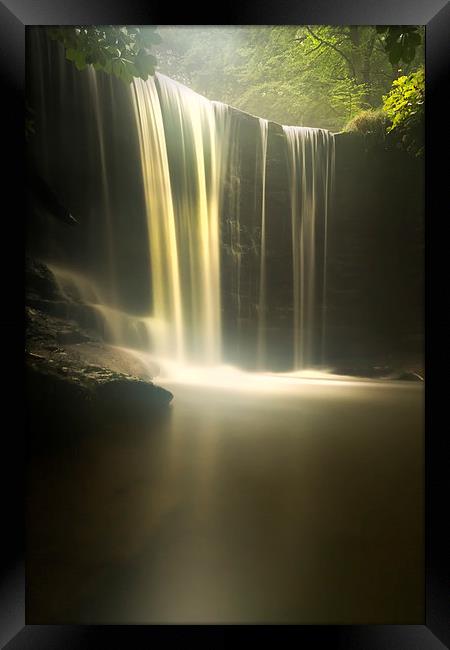 Misty Falls Framed Print by Jed Pearson
