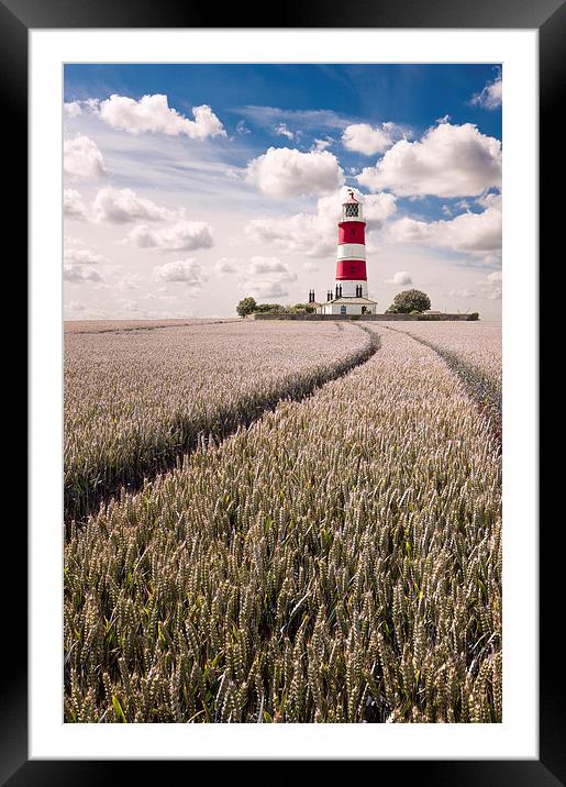  Tracks to Happisburgh Lighthouse Framed Mounted Print by Stephen Mole