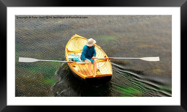  One Man And His Boat Framed Mounted Print by Peter F Hunt
