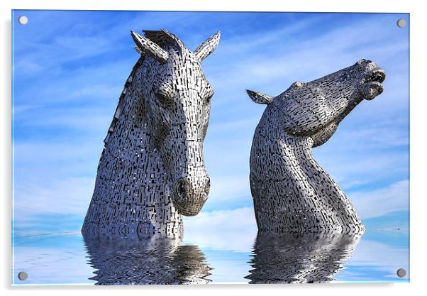  The Kelpies Acrylic by jim scotland fine art