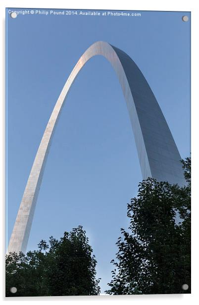  Gateway to the West Arch in St Louis USA at sunse Acrylic by Philip Pound