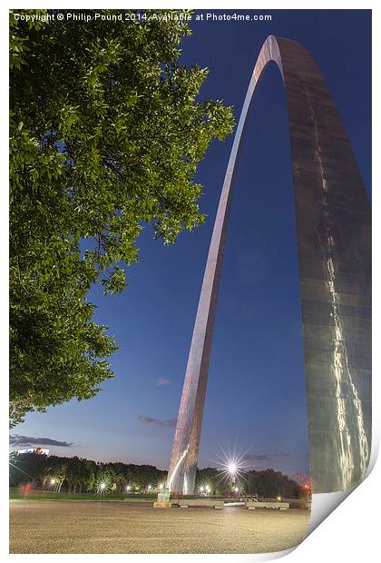  St Louis Arch at Night Print by Philip Pound