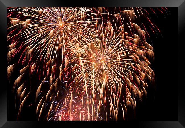  Fireworks in the Sky Framed Print by Philip Pound