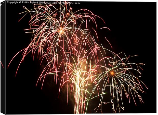  Fireworks in the Sky Canvas Print by Philip Pound