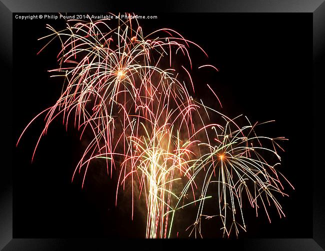  Fireworks in the Sky Framed Print by Philip Pound