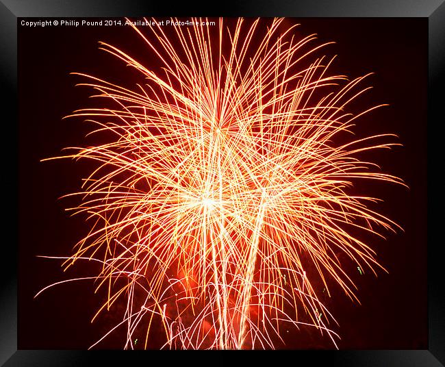  Fireworks in the Sky Framed Print by Philip Pound