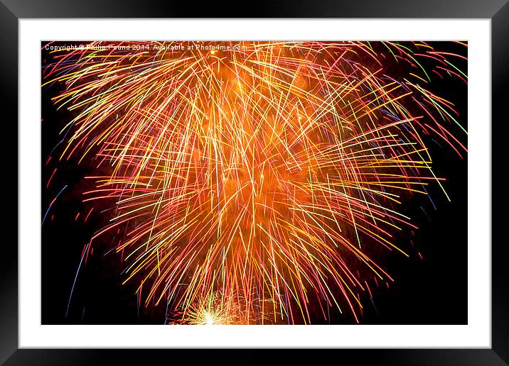  Fireworks in the Sky at Night Framed Mounted Print by Philip Pound