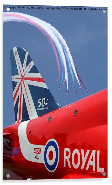  The Reds - 50 Display Seasons - Farnborough 2014 Acrylic by Colin Williams Photography