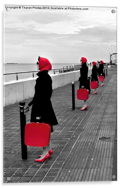  Red Ladies Acrylic by Thanet Photos