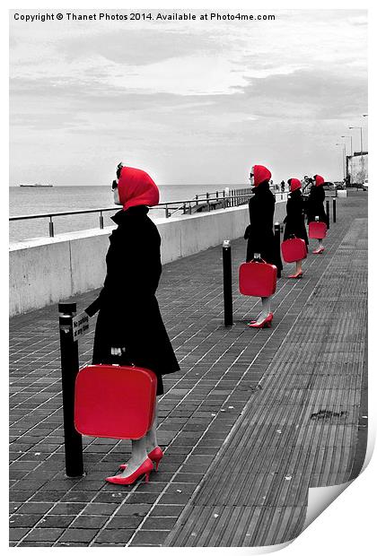  Red Ladies Print by Thanet Photos