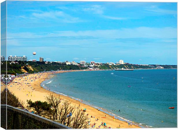  Bournemouth view. Canvas Print by paul cobb