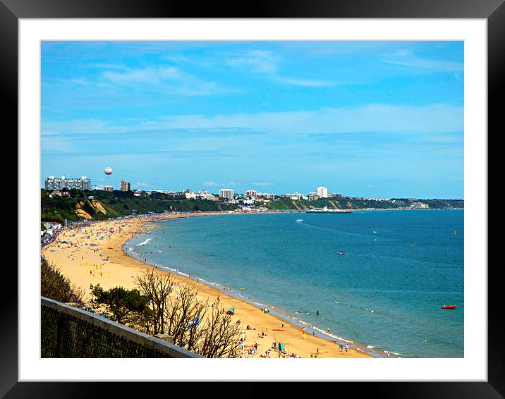  Bournemouth view. Framed Mounted Print by paul cobb