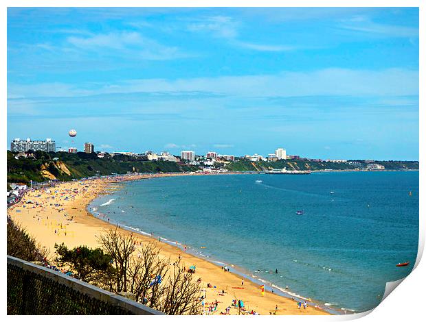  Bournemouth view. Print by paul cobb