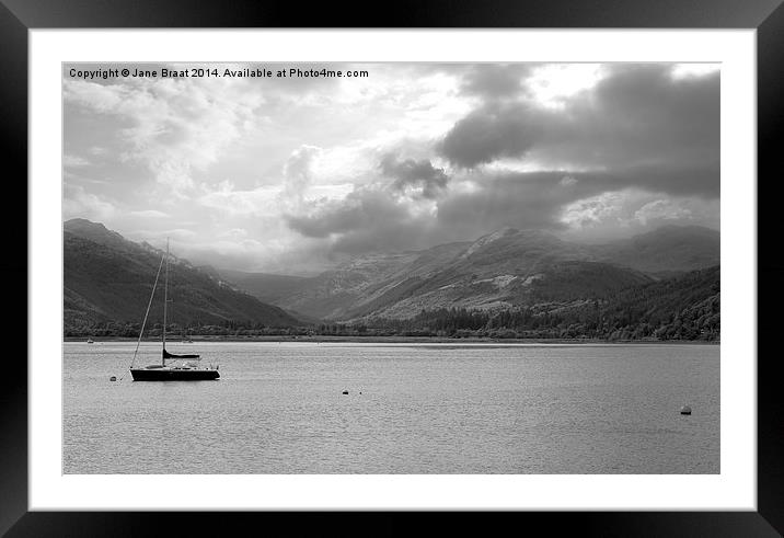 Serenity at Holy Loch Framed Mounted Print by Jane Braat
