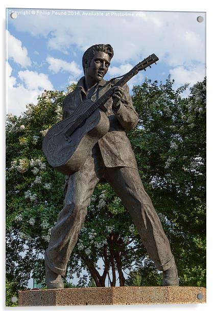  Statue of Elvis Presley in Memphis Tennessee Acrylic by Philip Pound