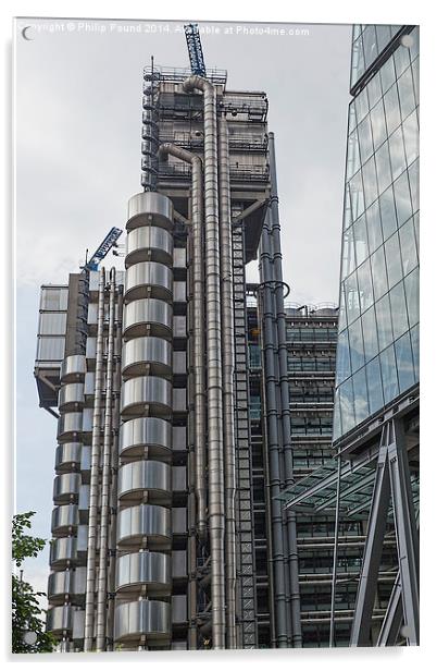  Lloyds Building in London Acrylic by Philip Pound