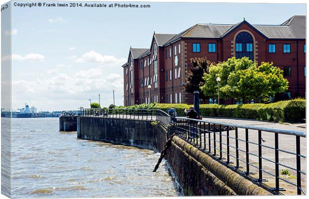  Birkenhead Mersey frontage, Wirral, UK Canvas Print by Frank Irwin