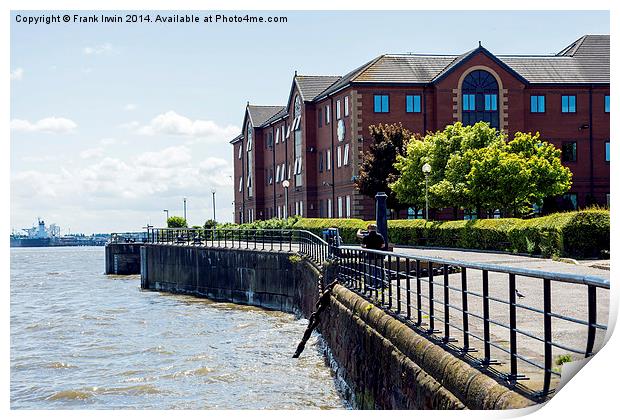  Birkenhead Mersey frontage, Wirral, UK Print by Frank Irwin