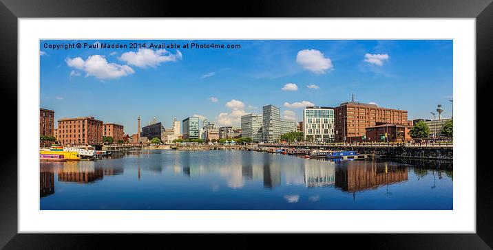 Salthouse Dock Panoramic Skyline Framed Mounted Print by Paul Madden
