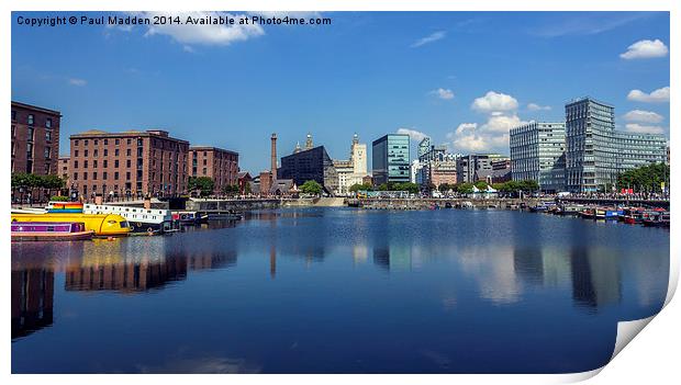  Salthouse Dock in the sunshine Print by Paul Madden