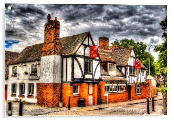  The Cross Keys Pub Dagenham Acrylic by David Pyatt